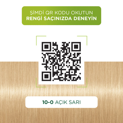 Palette Kalıcı Doğal Renkler 10-0 Açık Sarı Saç Boyası 110 Ml
