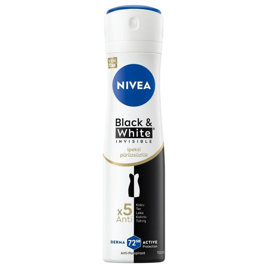 NIVEA Kadın Sprey Deodorant Black&White 72 Saat Anti-perspirant 150 ml