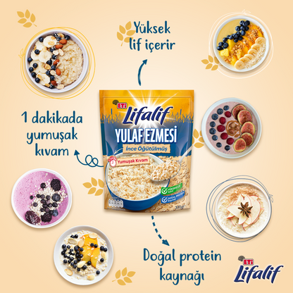 Eti Lifalif İnce Öğütülmüş Yulaf Ezmesi 350 G