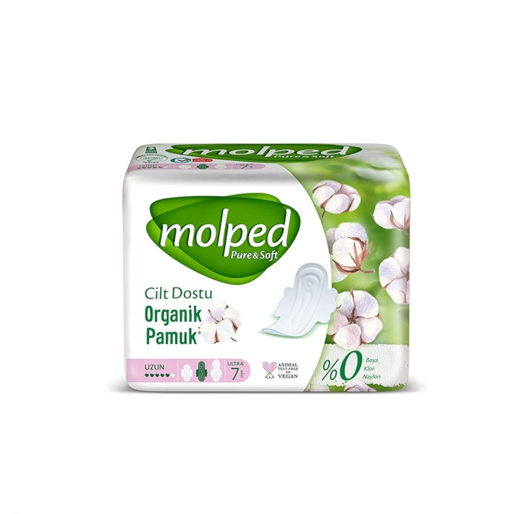 Molped Pure & Soft Pamuklu Uzun Günlük Ped