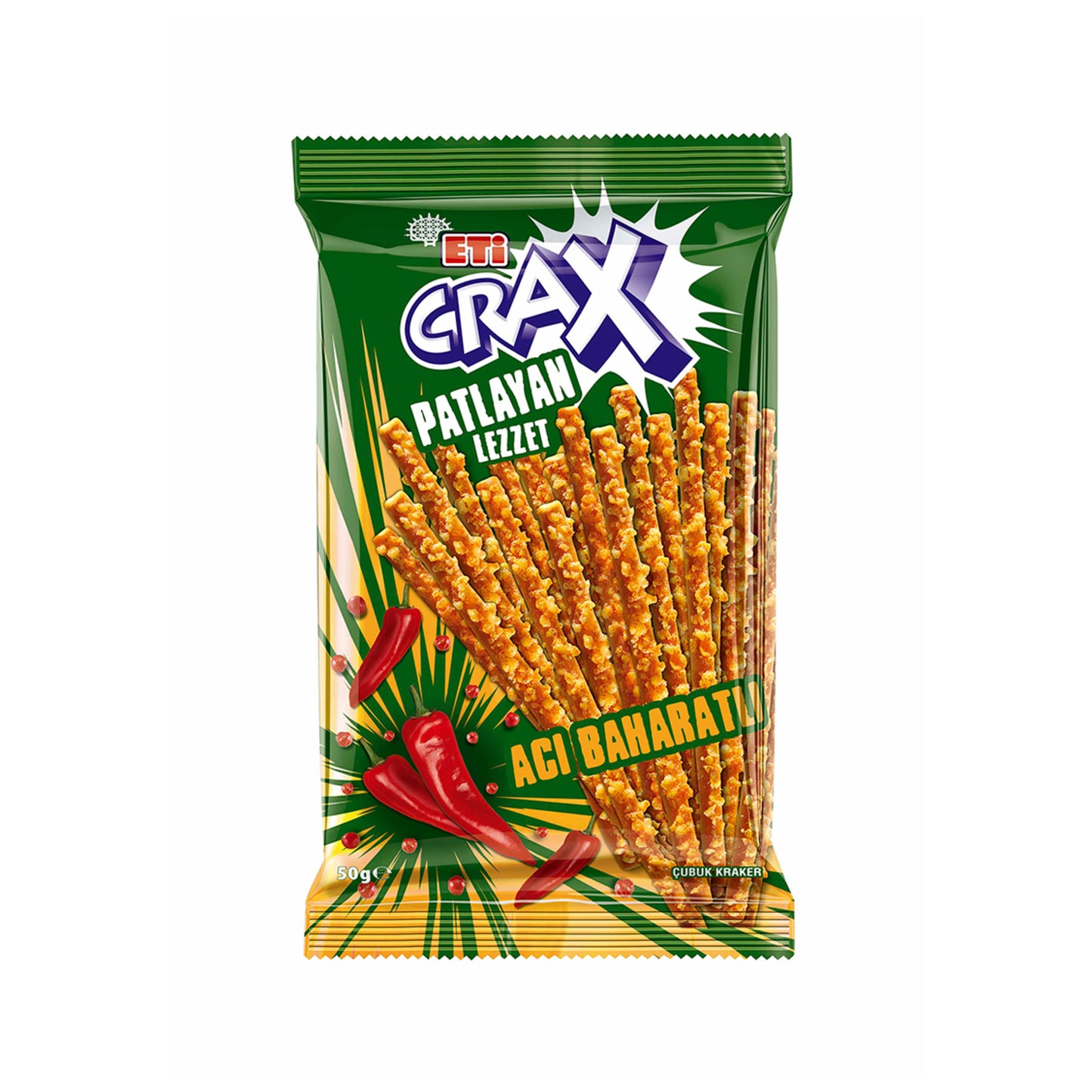 Crax Patlayan Lezzet Acı Baharatlı Çubuk 50 G