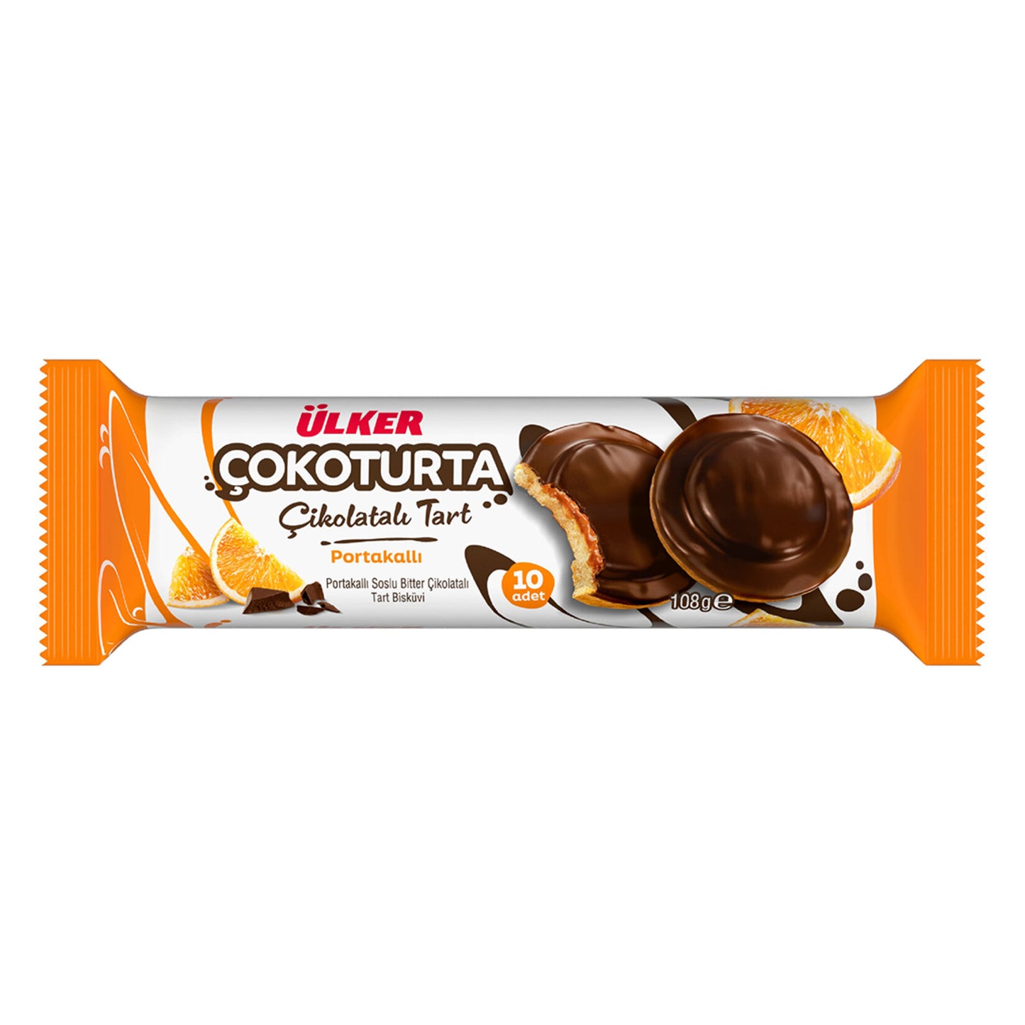Ülker Çokoturta Portakal Soslu Bitter Çikolatalı Tart Bisküvi 108 G