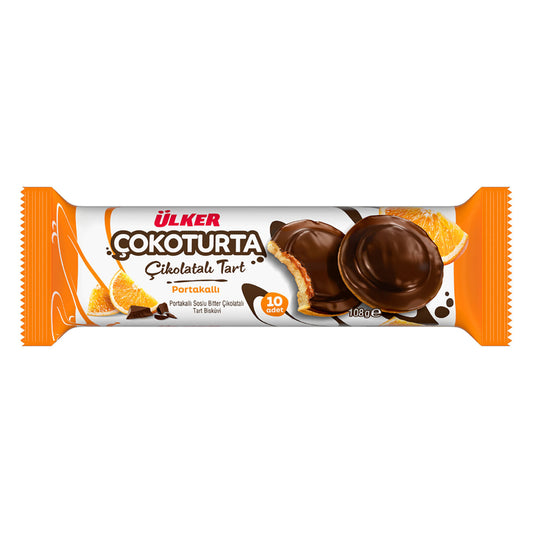Ülker Çokoturta Portakal Soslu Bitter Çikolatalı Tart Bisküvi 108 G