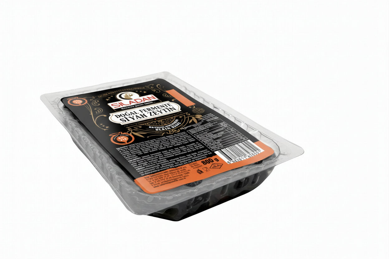 Sıladan Vakumlu Doğal Fermante Siyah Zeytin 800 G