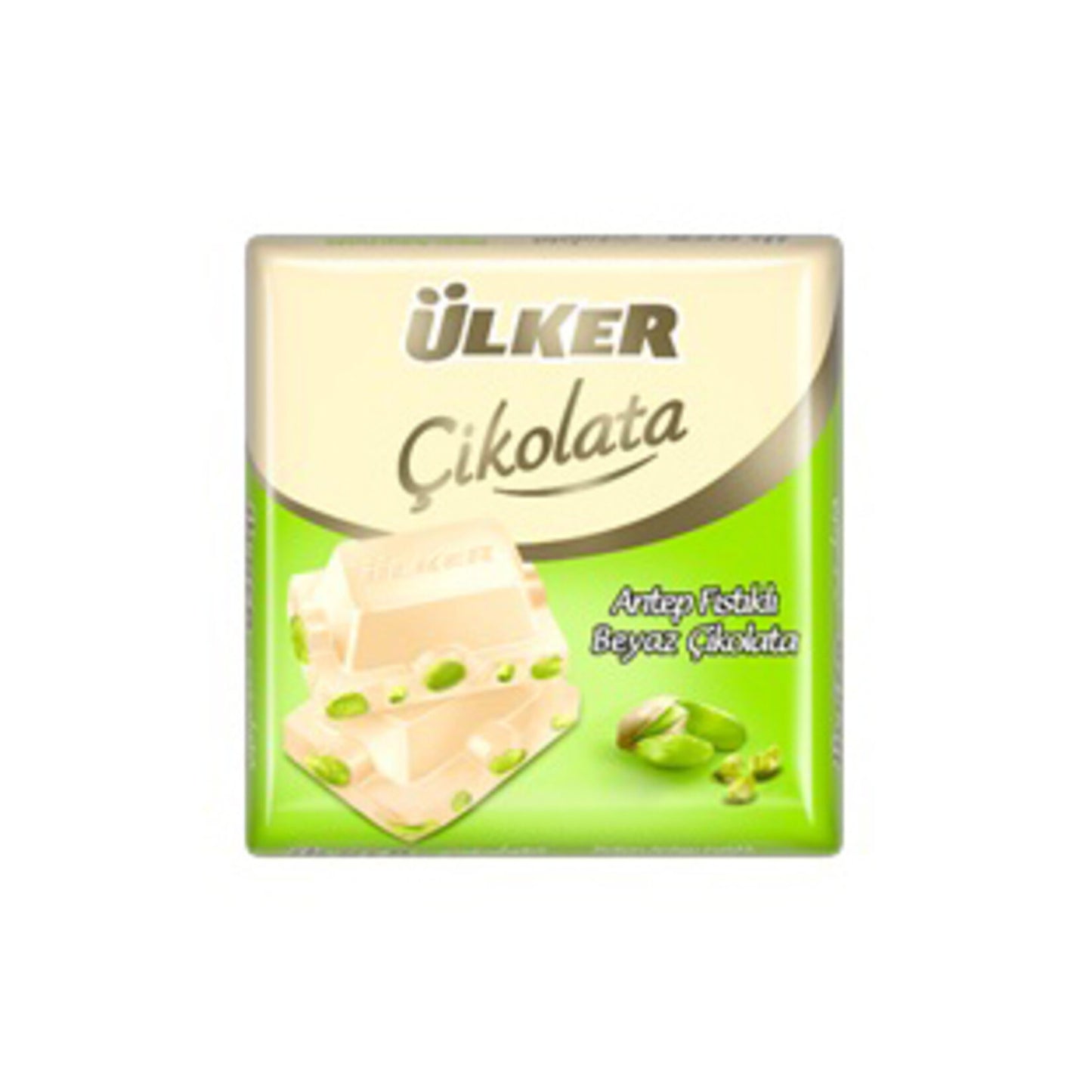 Ülker Antep Fıstıklı Beyaz Kare Çikolata 65 G