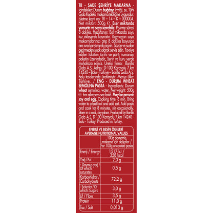 Filiz Arpa Şehriye 500 G