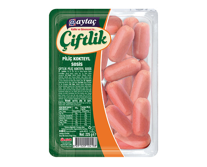 Aytaç Çiftlik Piliç Kokteyl Sosis 225 G