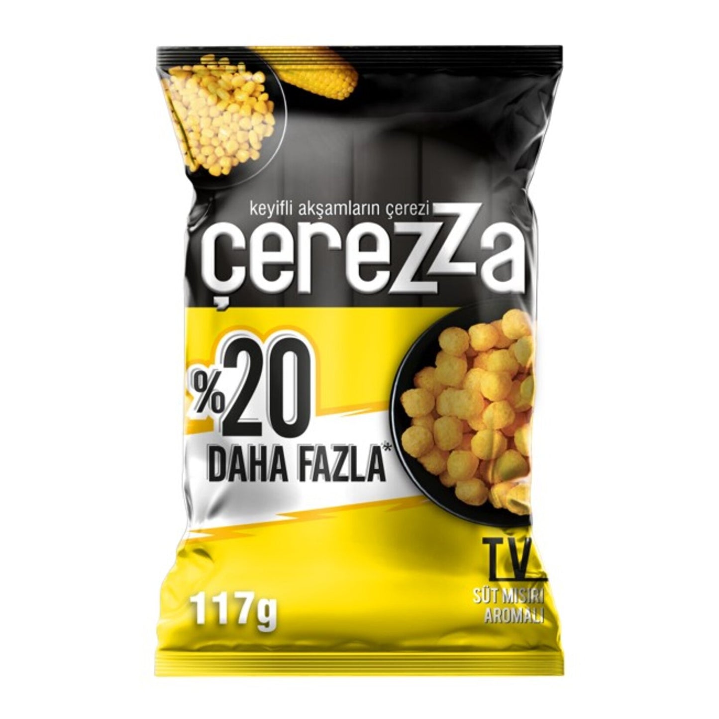 Çerezza TV Süt Mısırı Aromalı Mısır Çerezi Süper Boy 117 G