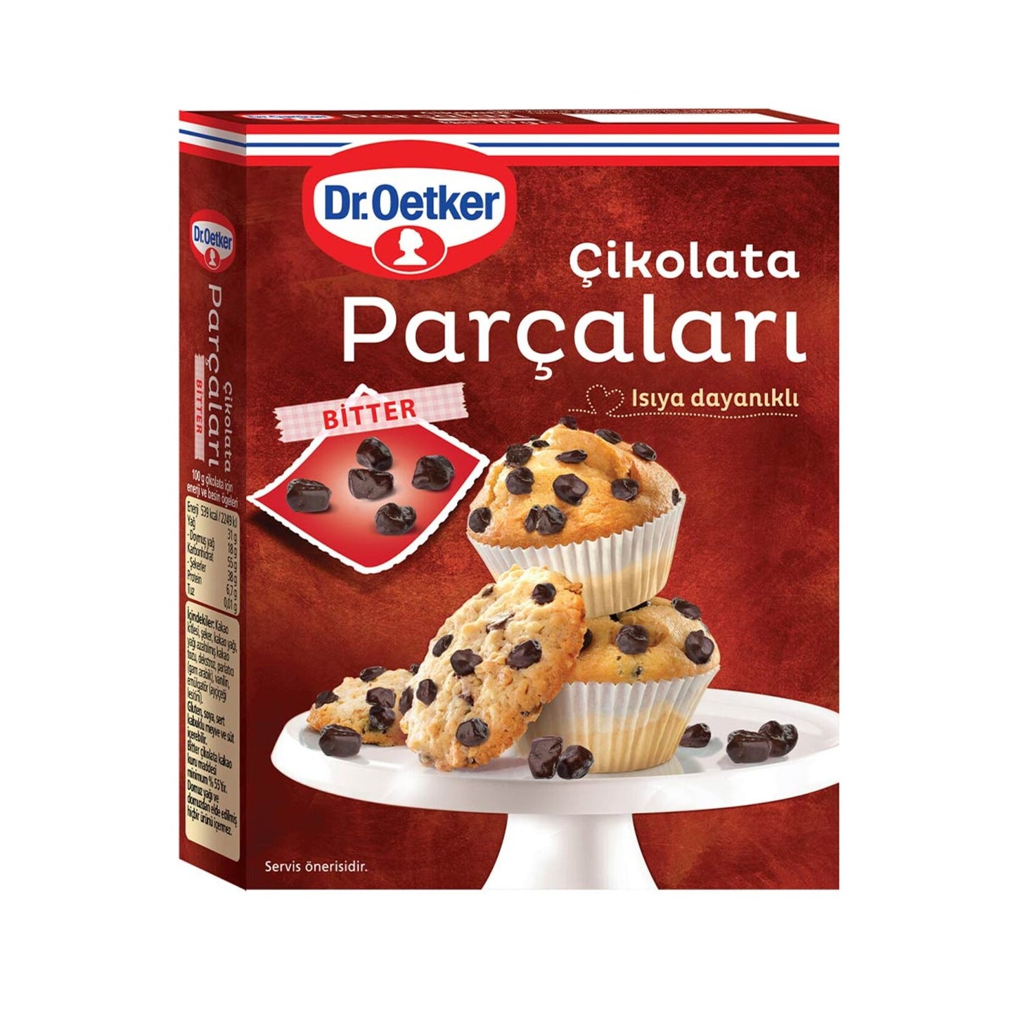 Dr. Oetker Bitter Çikolata Parçaları 70 G