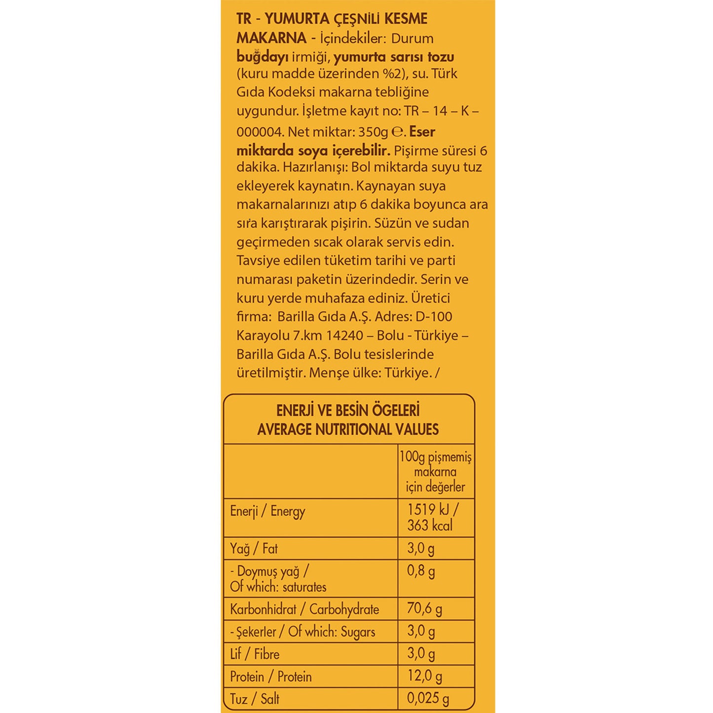 Filiz Yumurtalı Bukle Makarna 350 G
