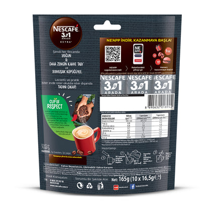 Nescafé 3ü1 Arada Extra Paket 10 x 16.5 G