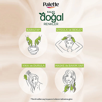 Palette Kalıcı Doğal Renkler Saç Boyası 12-1 Küllü Buzul Sarısı 110 Ml