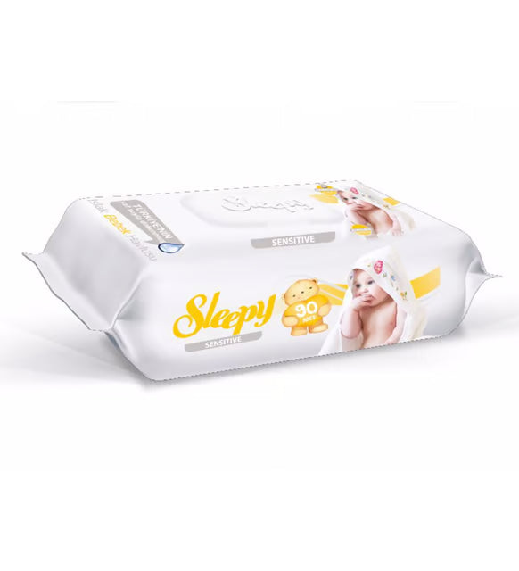 Sleepy Sensitive Hassas Ciltlere Özel Islak Bebek Havlusu 90'lı
