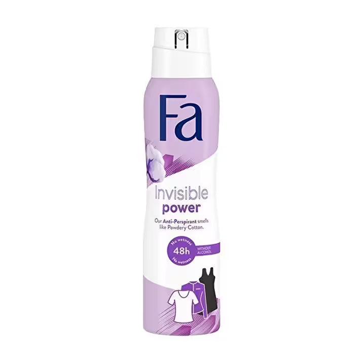 Fa Invisible Power Pudrasız Leke Yapmayan Kadın Deo Sprey 150 ml