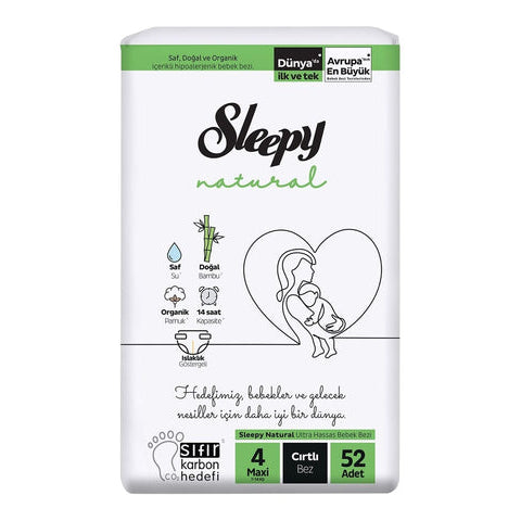 Sleepy Natural 4 Numara Maxi 48'li Bebek Bezi