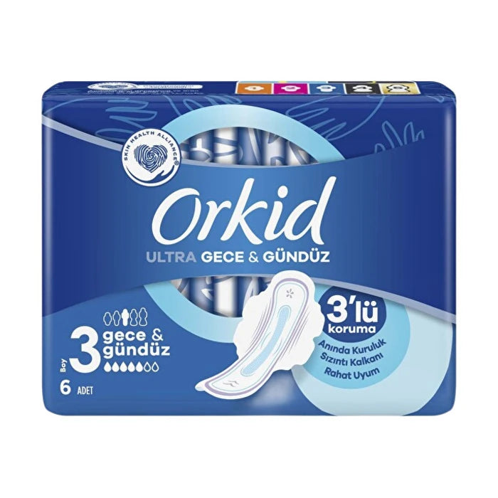 Orkid Ultra Gece & Gündüz 3'lü Koruma 6 Adet