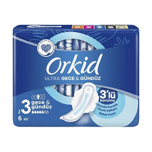 Orkid Ultra Gece & Gündüz 3'lü Koruma 6 Adet