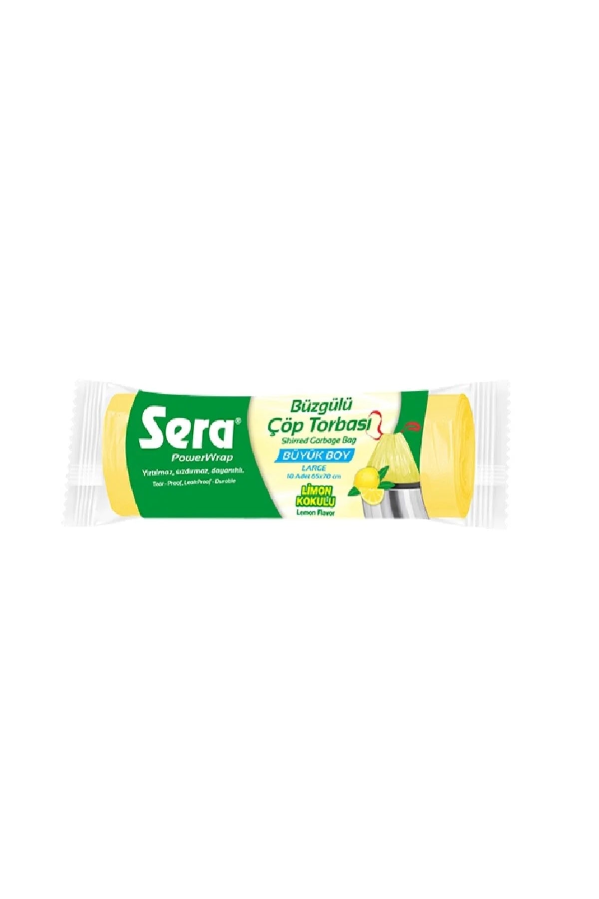 Sera Çöp Torbası Büzgülü Limon Kokulu Büyük Boy 10'lu