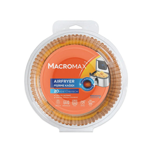Macromax Air Fryer Pişirme Kağıdı 25'li