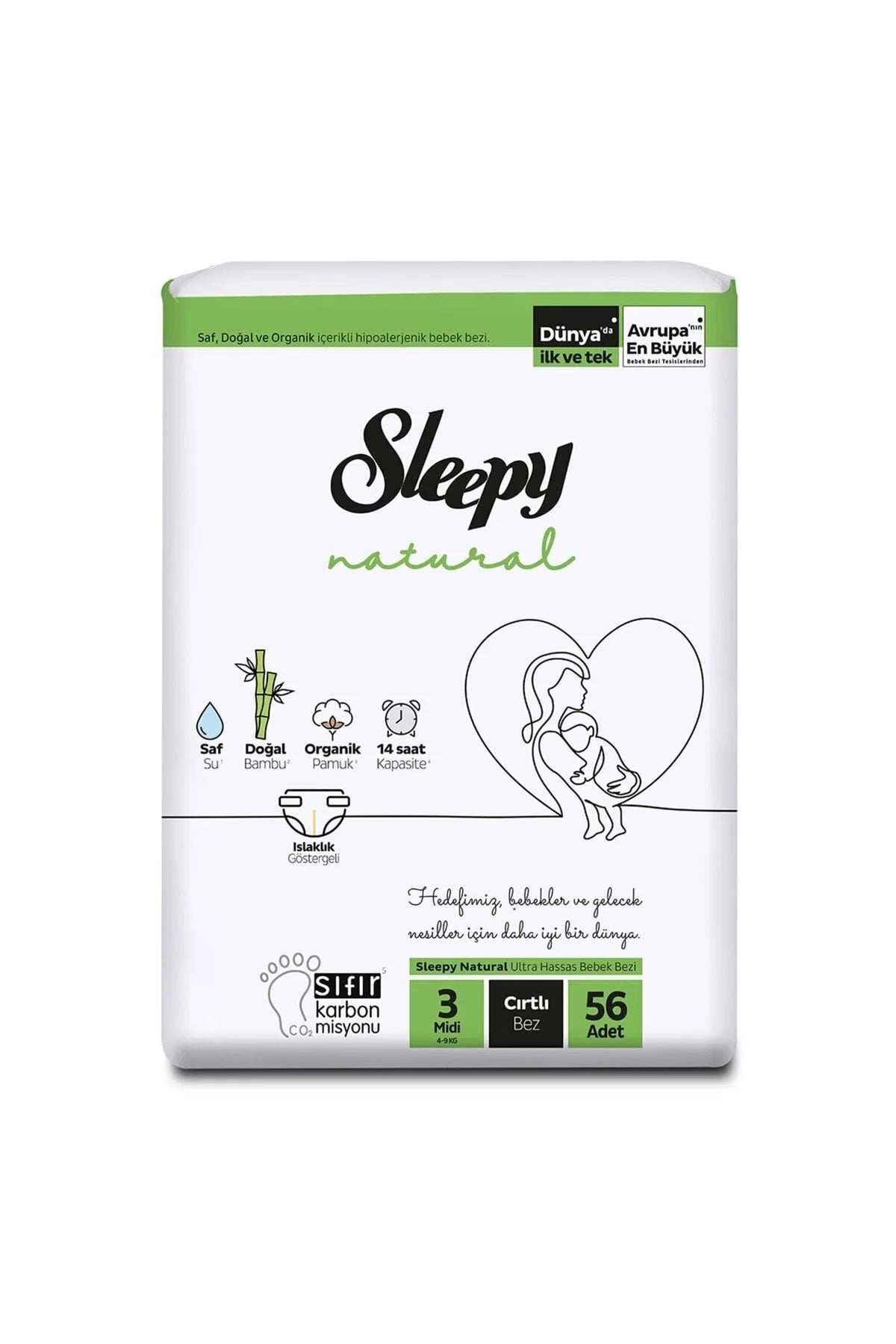 Sleepy Natural Jumbo 3 No Midi 4-9 Kg 56'lı
