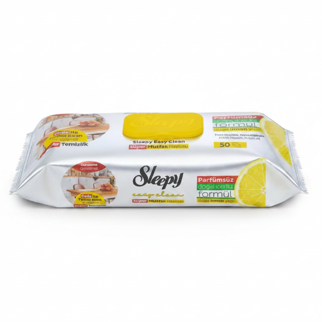 Sleepy Easy Clean Yüzey Temizlik Mutfak Havlusu Limon 50'li