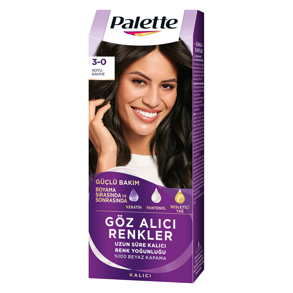 Palette Göz Alıcı Renkler 3-0 Koyu Kahve Saç Boyası 110 ml