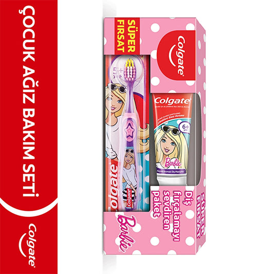 Colgate Barbie Diş Macunu 75 ml - Diş Fırçası Ağız Bakım Paketi (Asortili)
