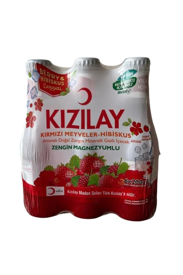 Kızılay Kırmızı Meyveler-Hibiskus Aromalı Maden Suyu 6 x 200 ml