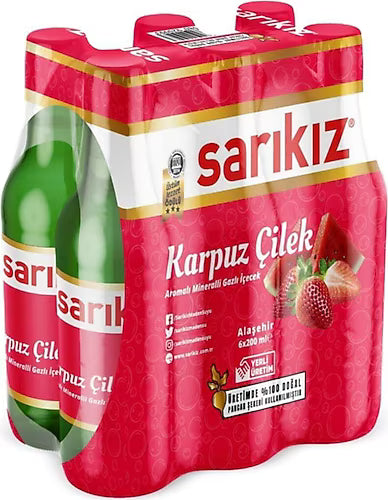 Sarıkız Karpuz-Çilek Aromalı Maden Suyu 6 x 200 ml
