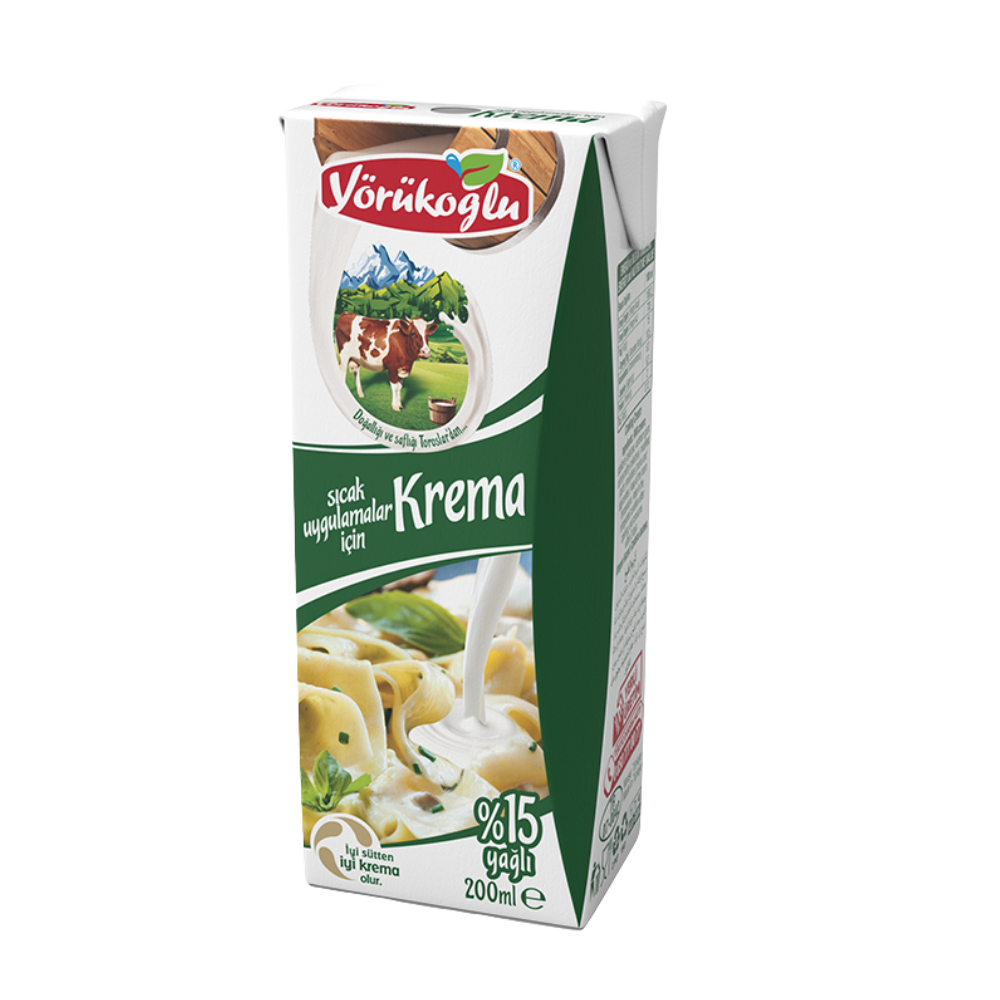 Yörükoğlu Krema %15 Yağlı 200 ml