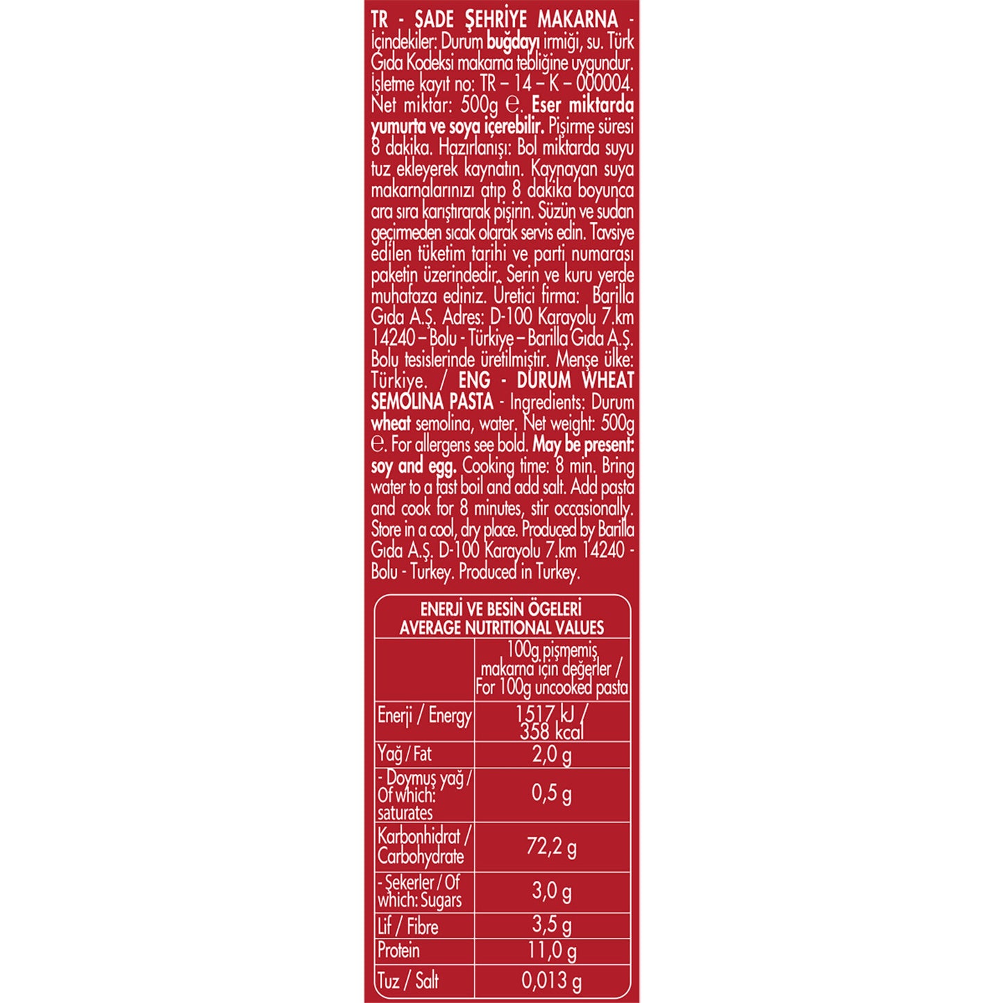 Filiz Kuskus Makarna 500 G