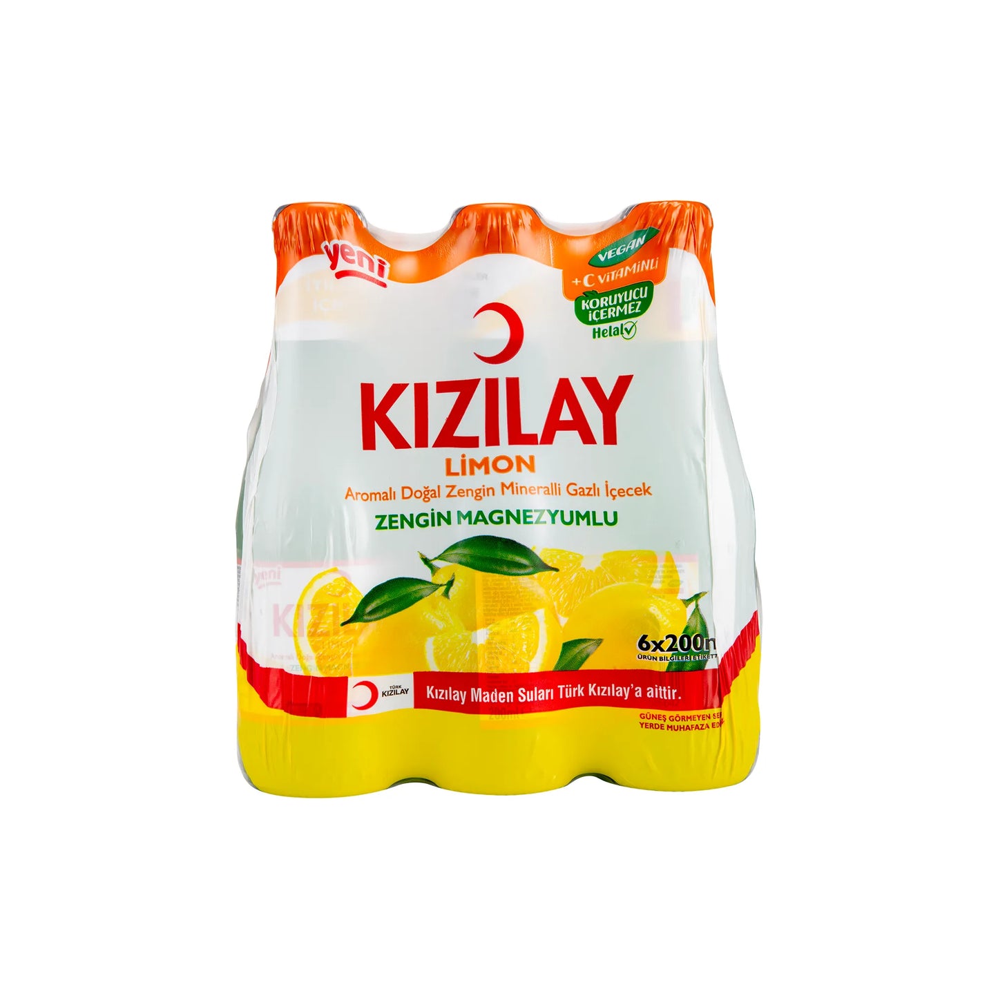 Kızılay Limon Aromalı Maden Suyu 6 x 200 Ml