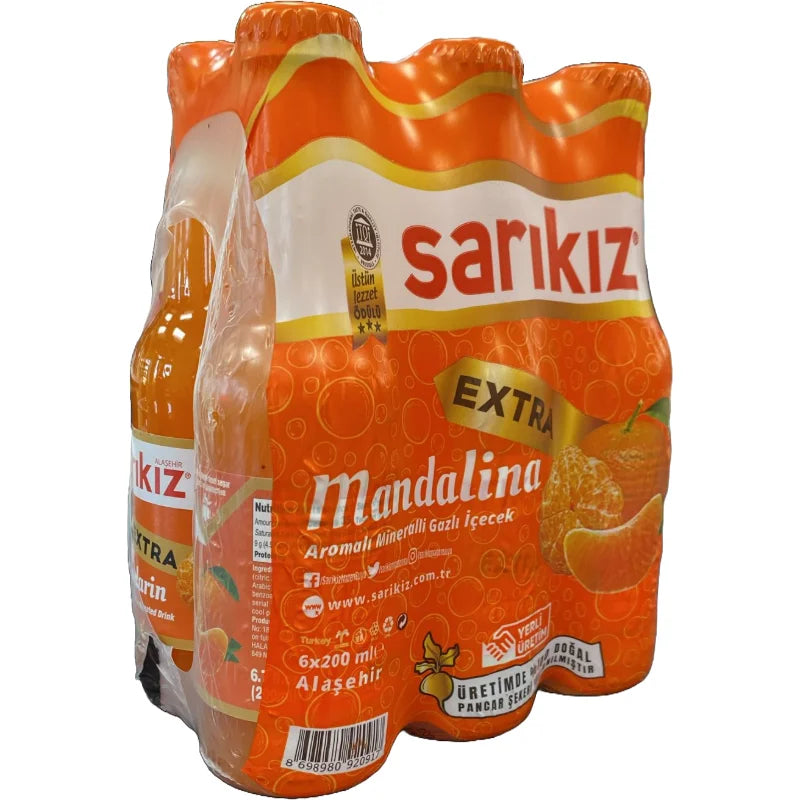 Sarıkız Mandalina Aromalı Maden Suyu 6 x 200 ml