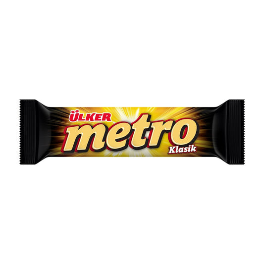 Ülker Metro Sütlü Çikolatalı Kaplı Karamel & Nugalı Bar 36 G
