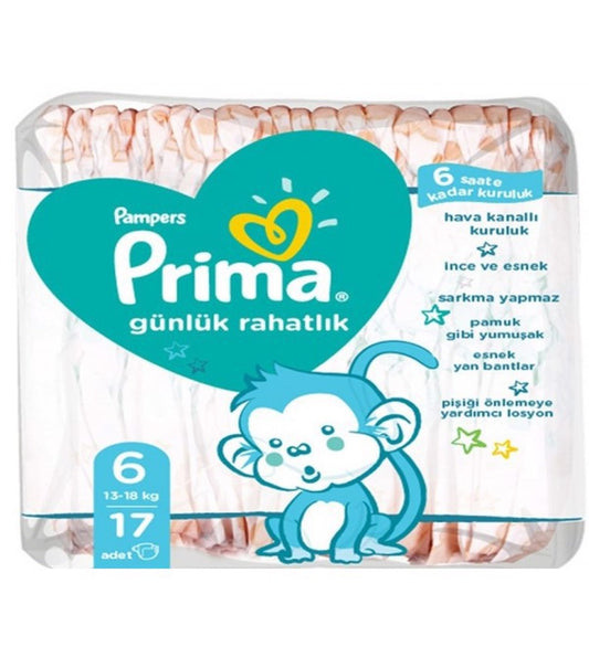 Prima Bebek Bezi Günlük Rahatlık 6 Beden 17 li