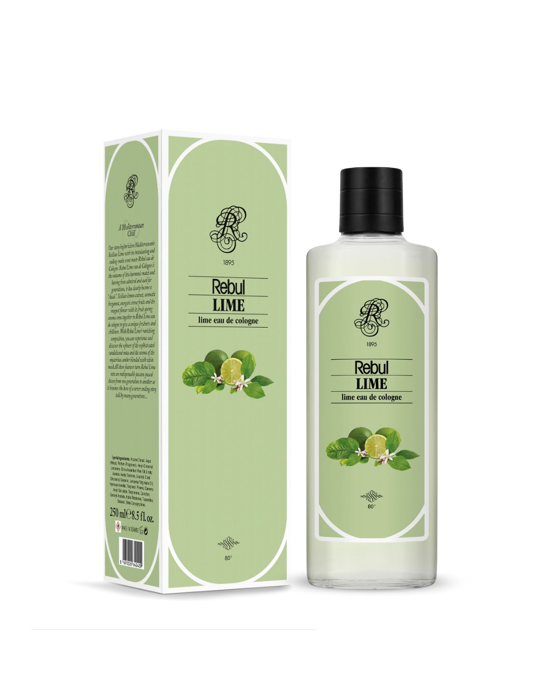 Rebul Lime EDC Kolonya 250 ml Cam Şişe