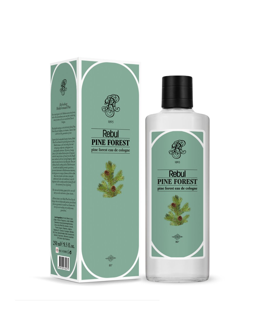 Rebul Pine Forest EDC Kolonya 250 ml Cam Şişe