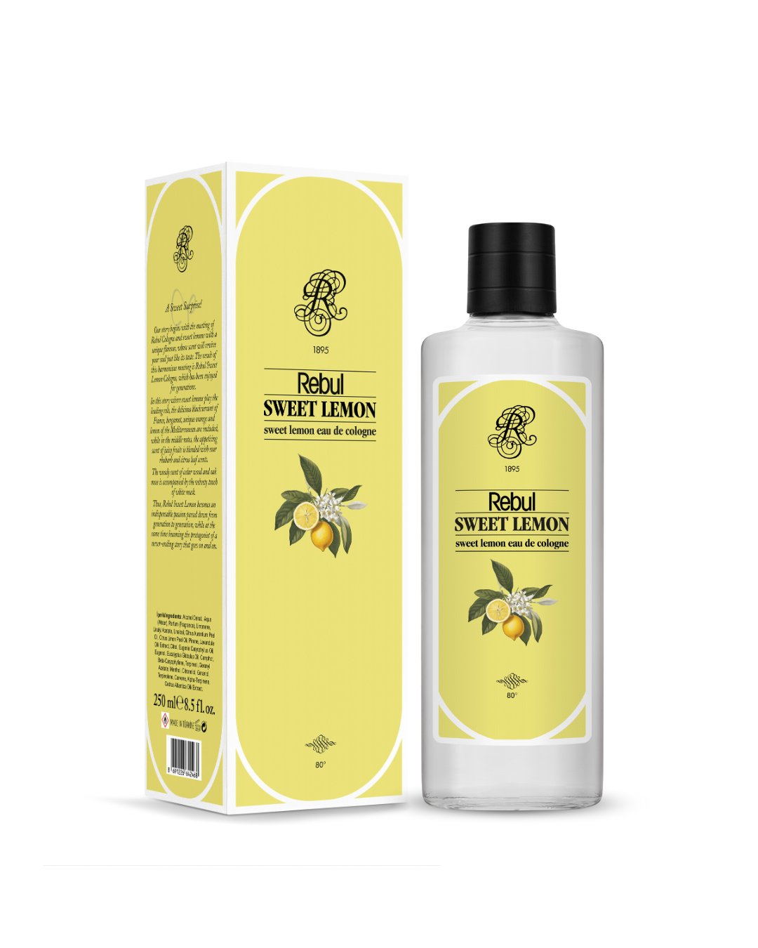 Rebul Sweet Lemon EDC Kolonya 250 ml Cam Şişe