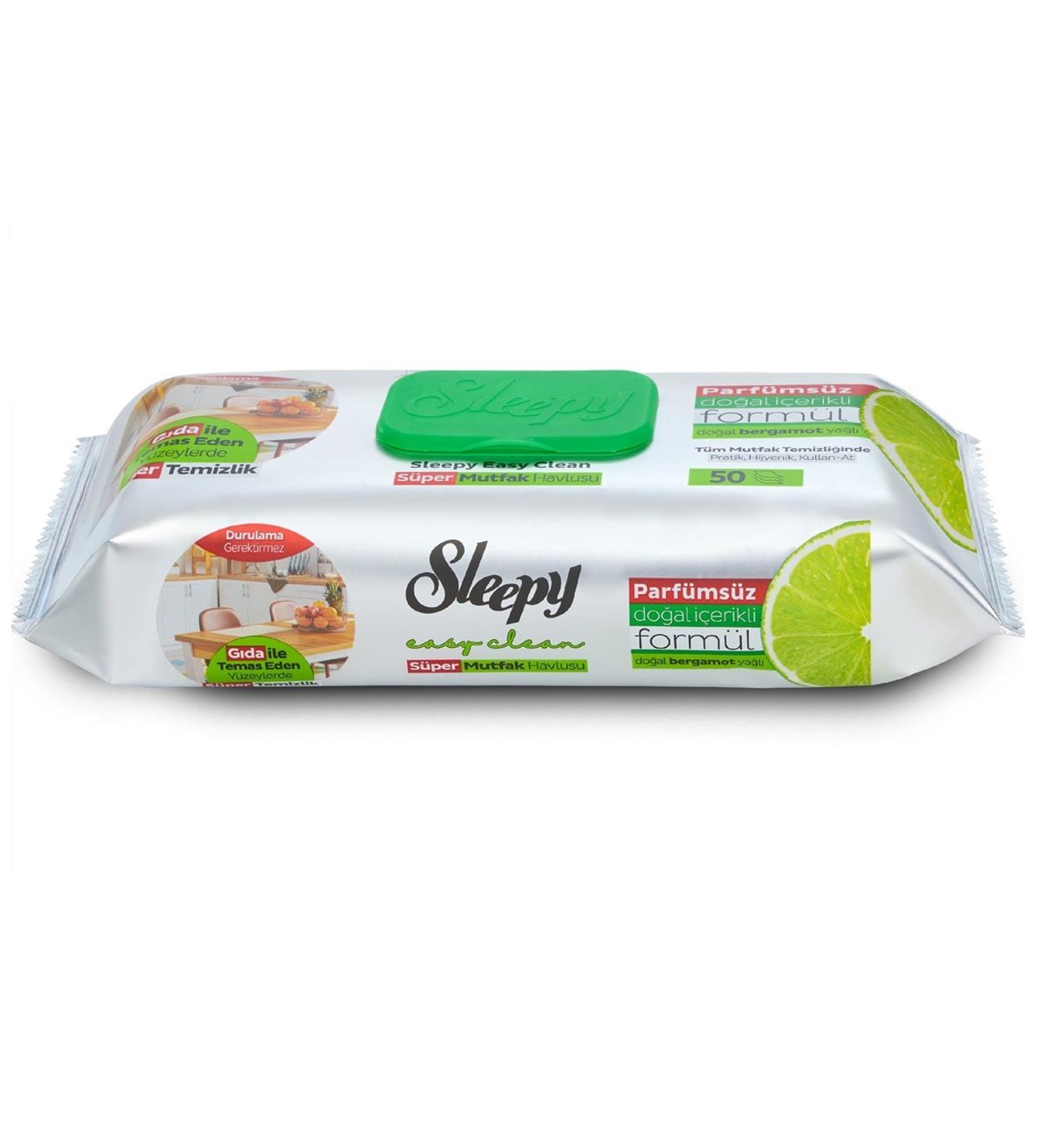 Sleepy Easy Clean Yüzey Temizlik Mutfak Havlusu Bergamot 50'li