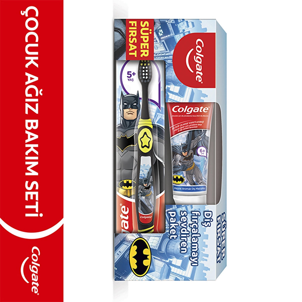 Colgate Batman Diş Macunu 75 ml - Diş Fırçası Ağız Bakım Paketi (Asortili)