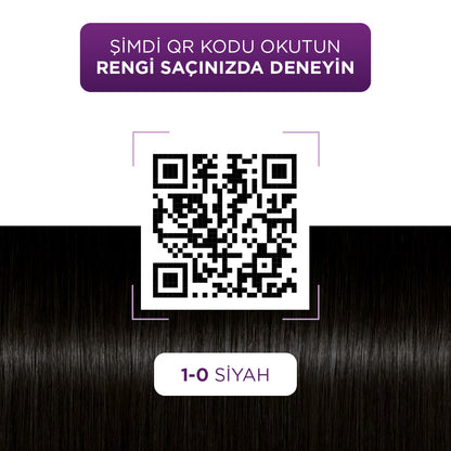 Palette Göz Alıcı Renkler 1-0 Siyah Saç Boyası 110 Ml