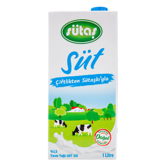 Sütaş Yarım Yağlı Süt 1 L